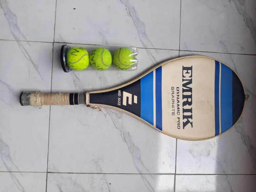 Raket Tenis EMRIK Dynamic Pro Graphite Mid Size + Sarung OriginalMurah