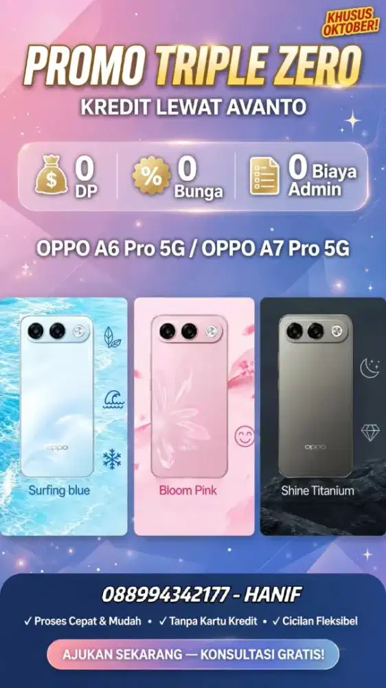 Kredit DP0% OPPO A7PRO 5G NEW