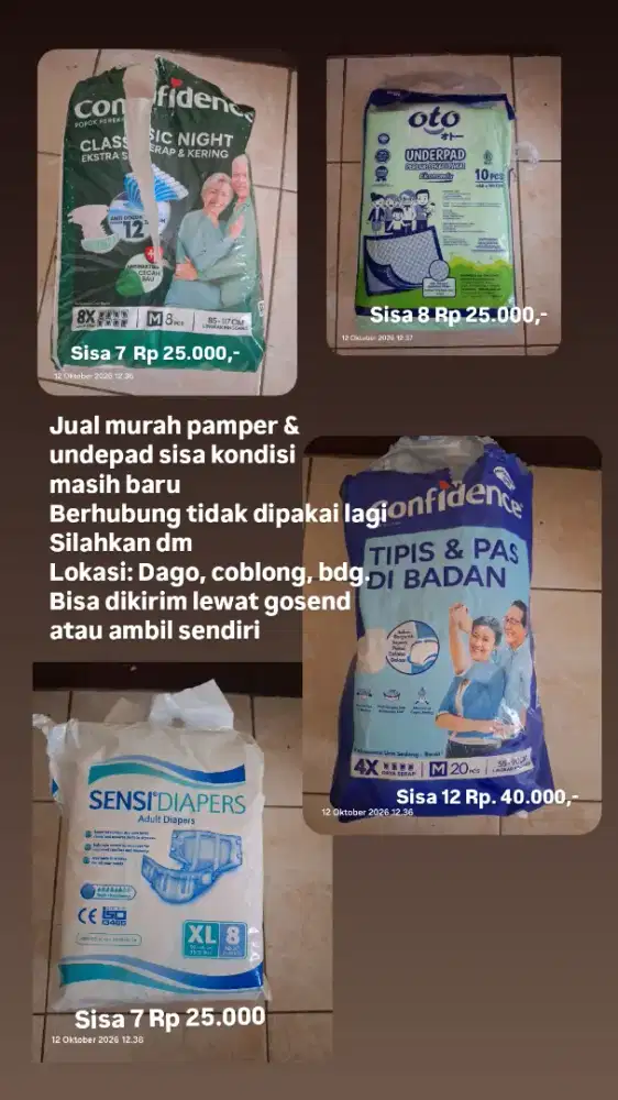 Pampers lansia dan underpad