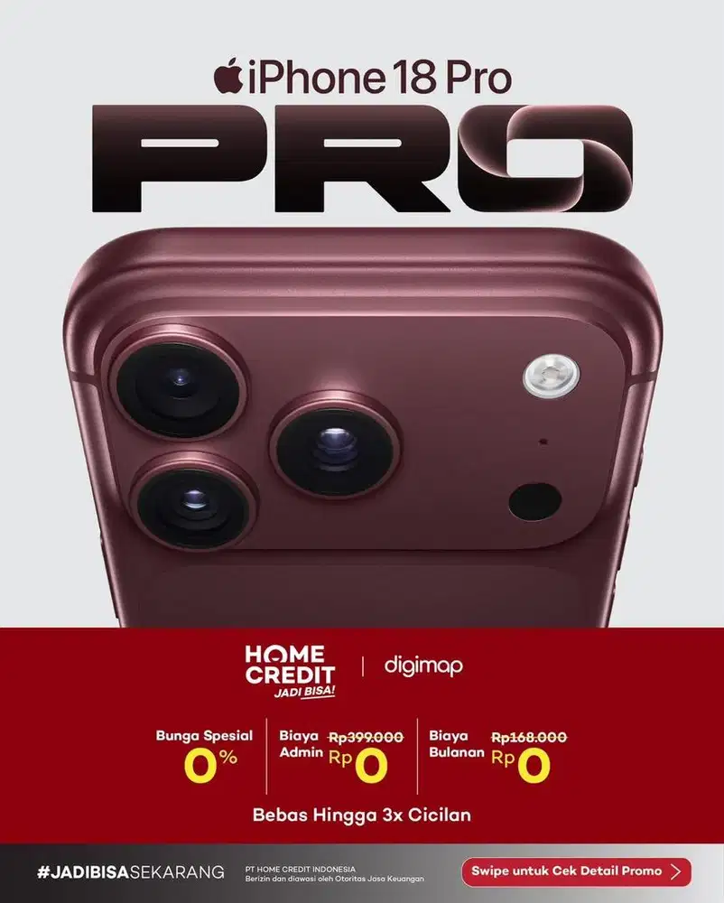 pre-order 18 pro series bisa melayani credit