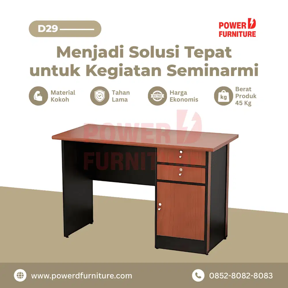 Meja Kerja D29 - Meja Kantor