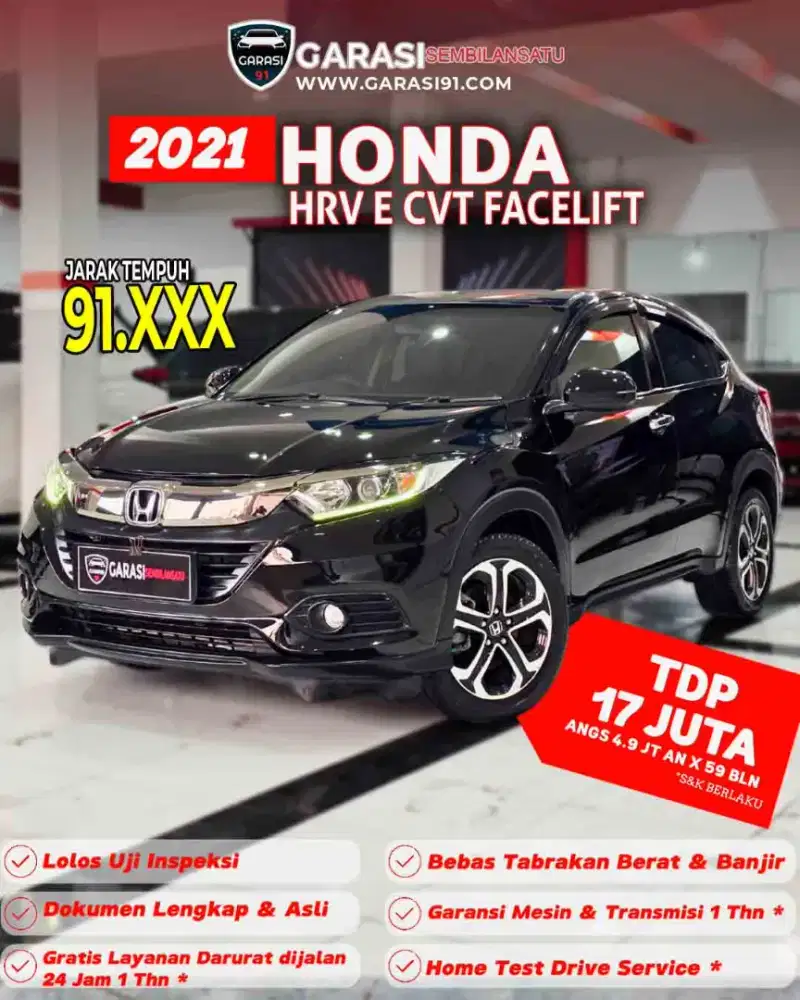 ‼️TDP 17 JT‼️HONDA HRV E CVT 2021 FACELIFT