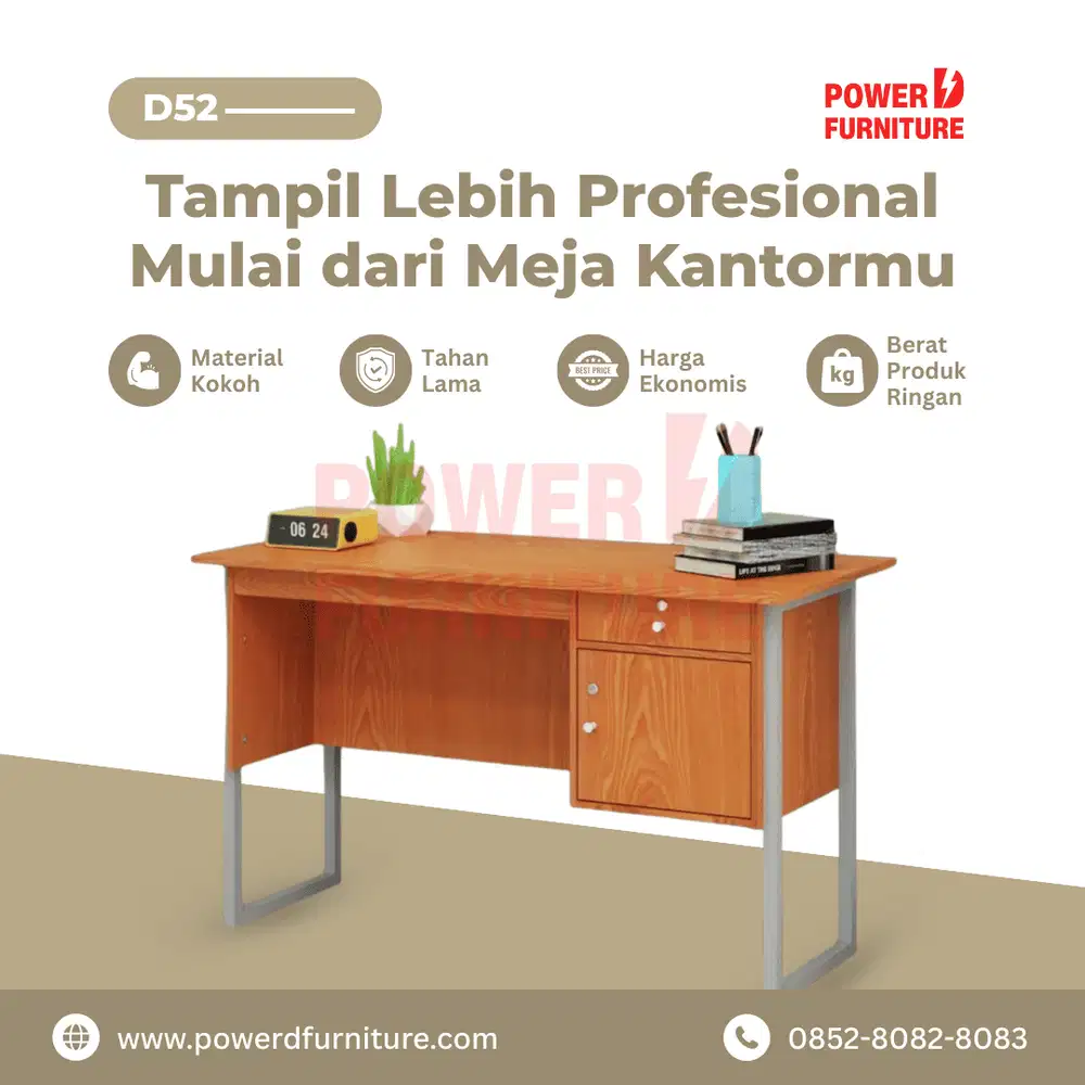 Meja Kantor D52 - Meja Guru