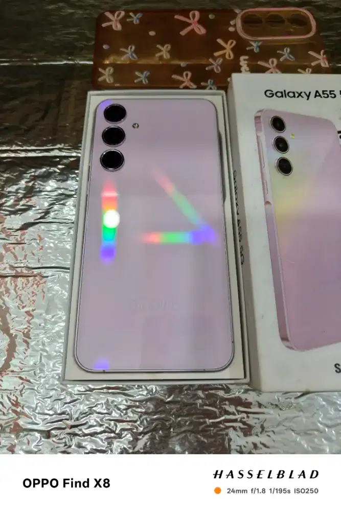 Samsung A55 8/256 ex garansi Bezel ada dent lainnya no minus full ori