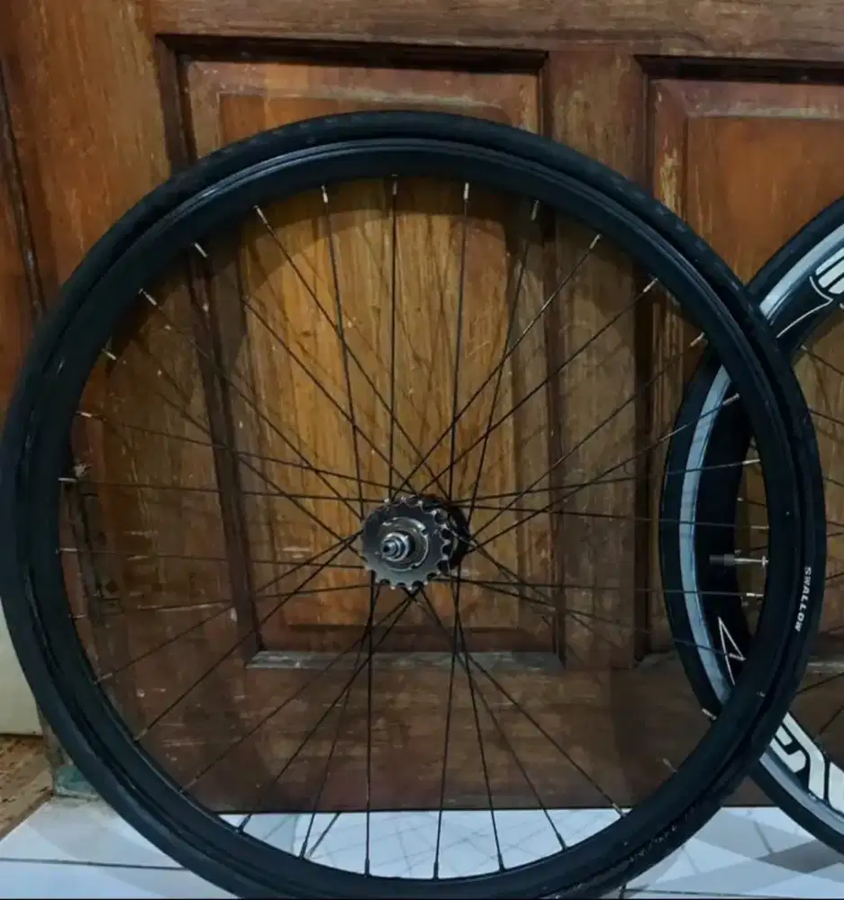 Wheelset toe clip rims 36h