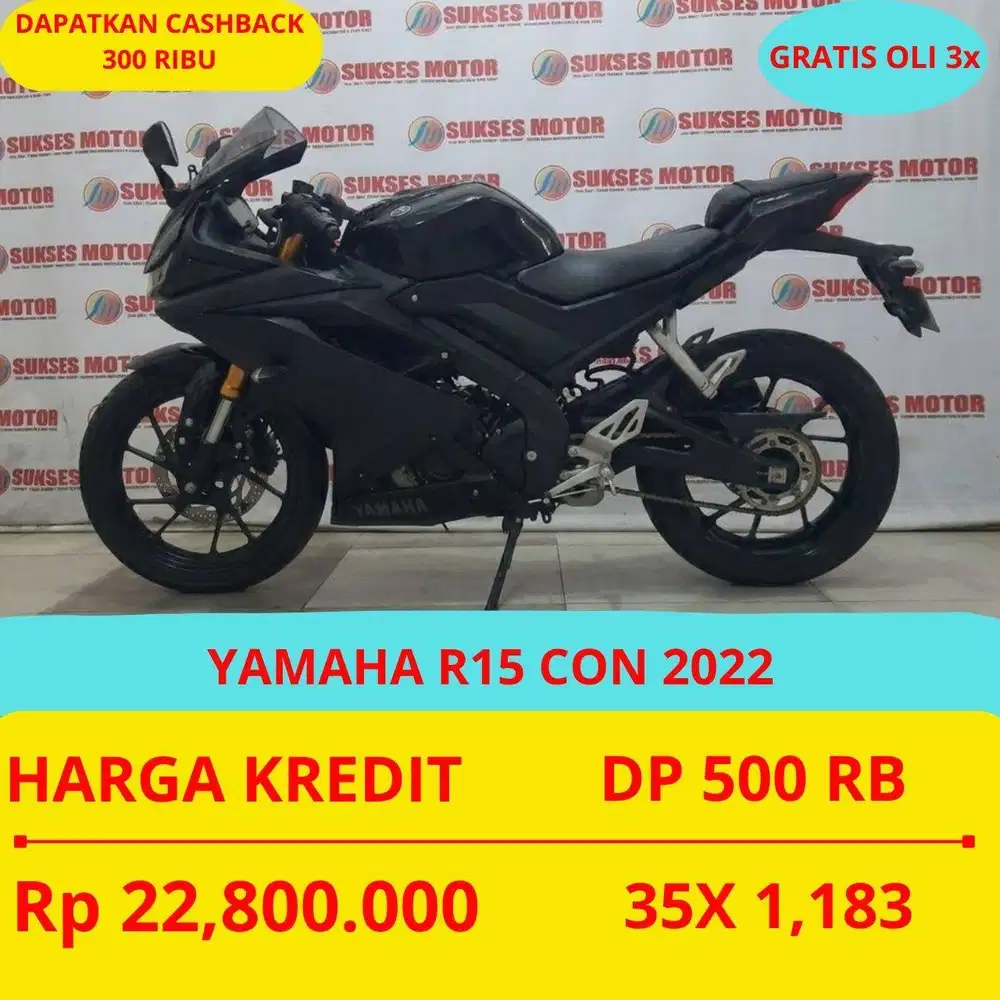 YAMAHA R15 CON 2022 DP MURAH 500 RIBU GUYSS