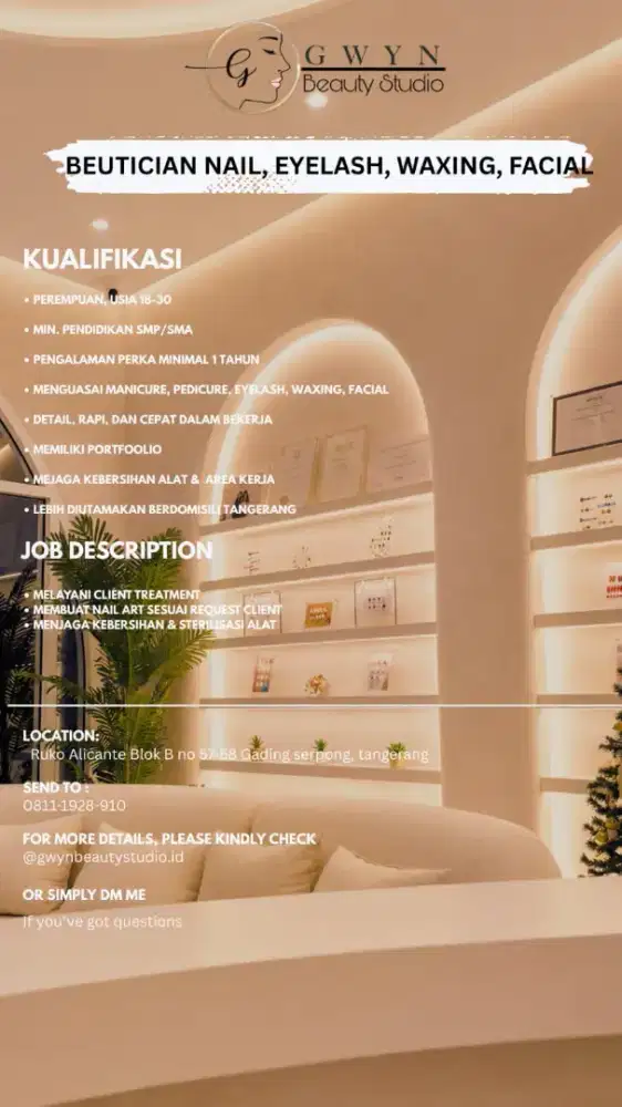 Lowongan beautician