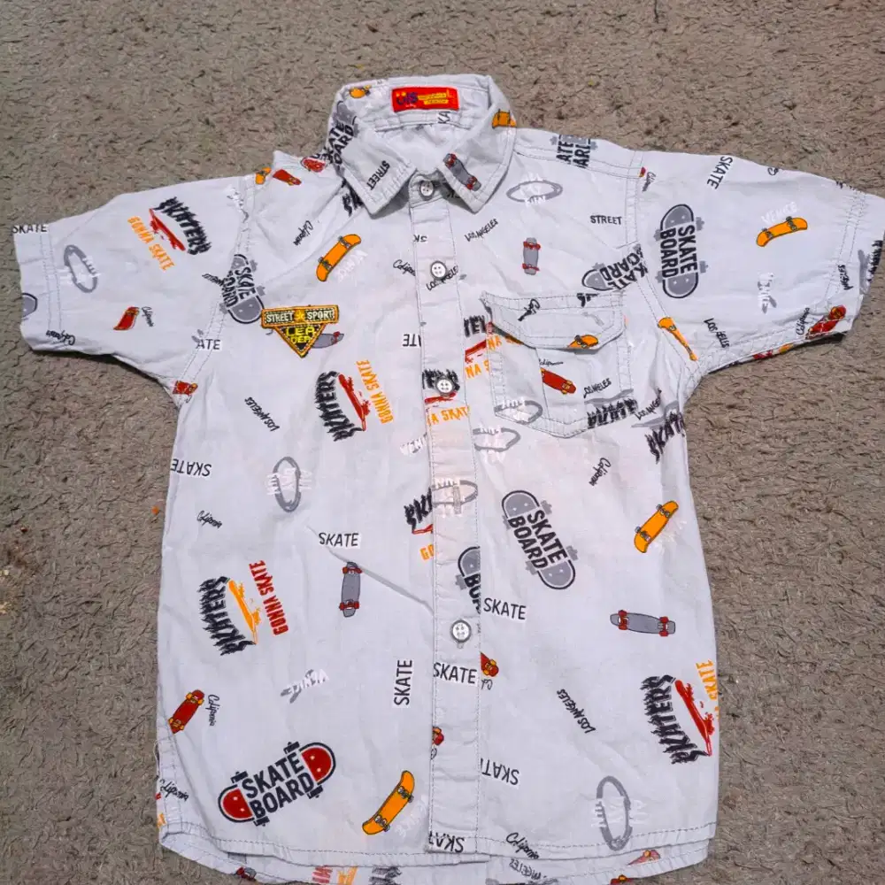 Preloved Kemeja Anak Skater Boy 4-5 Thn