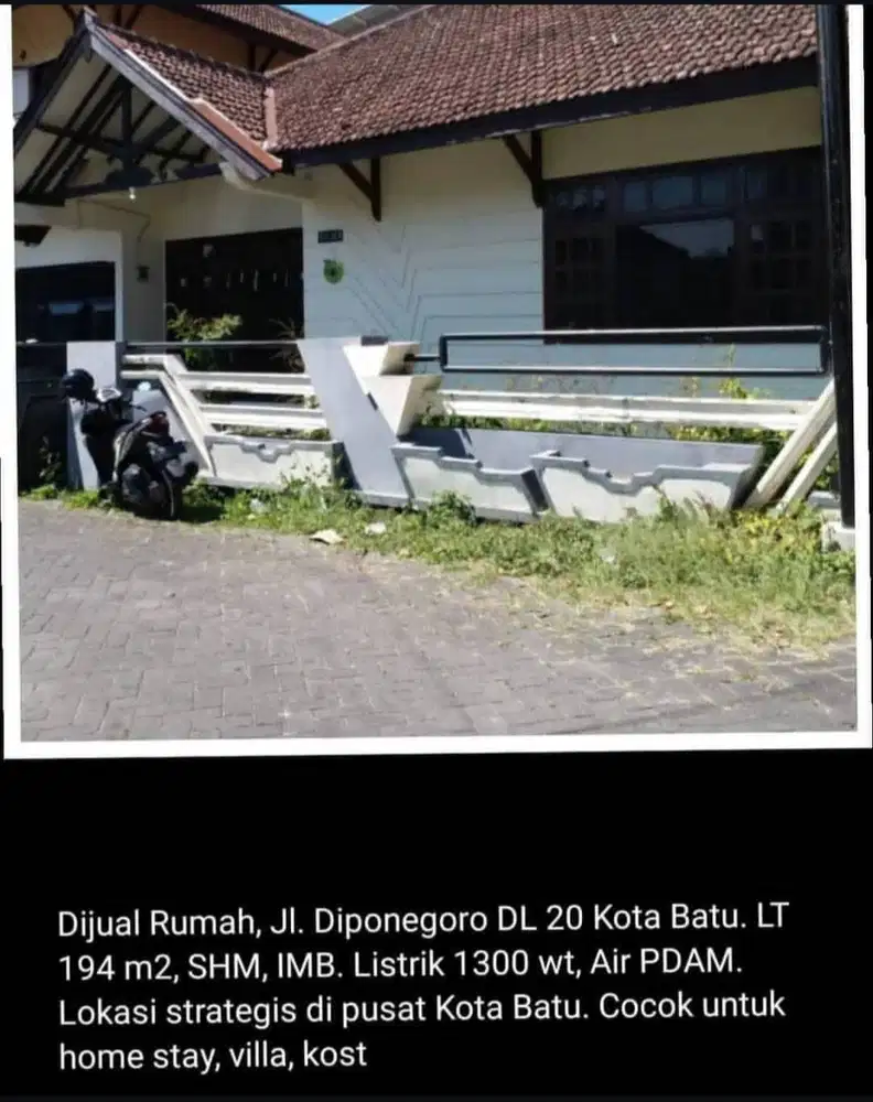 Dijual rumah di pusat kota Batu