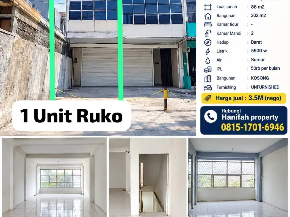 DIJUAL RUKO MURAH BU– RAWAMANGUN, JAKARTA TIMUR