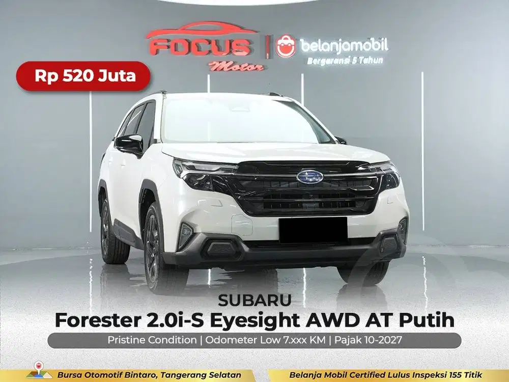 [ GARANSI 5TH AWD KM 7RB ] Subaru Forester 2.0 Eyesight 2024/2025/2026