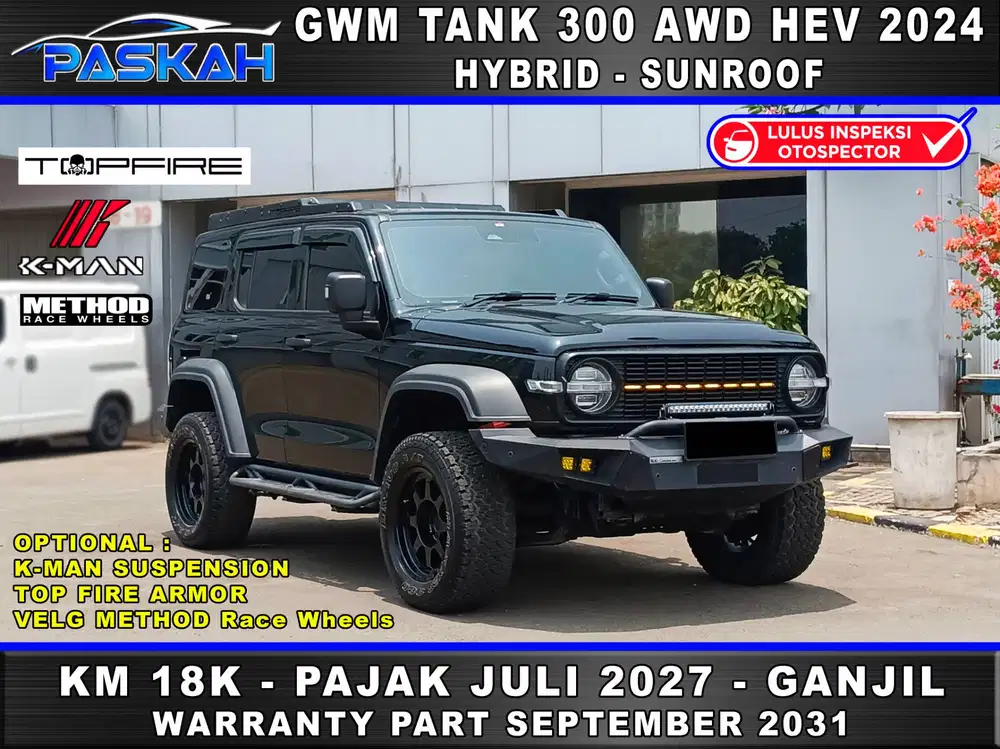Km 18rb, Tax-Juli 2027, Ganjil GWM Tank 300 Hev Hybrid 2024