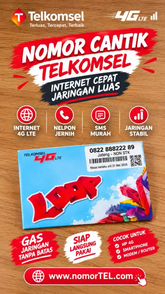 Nomor Cantik Telkomsel Simpati 888222 89
