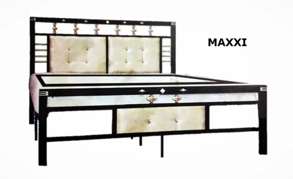 ranjang tempat tidur besi 5 kaki uk 160x200cm
