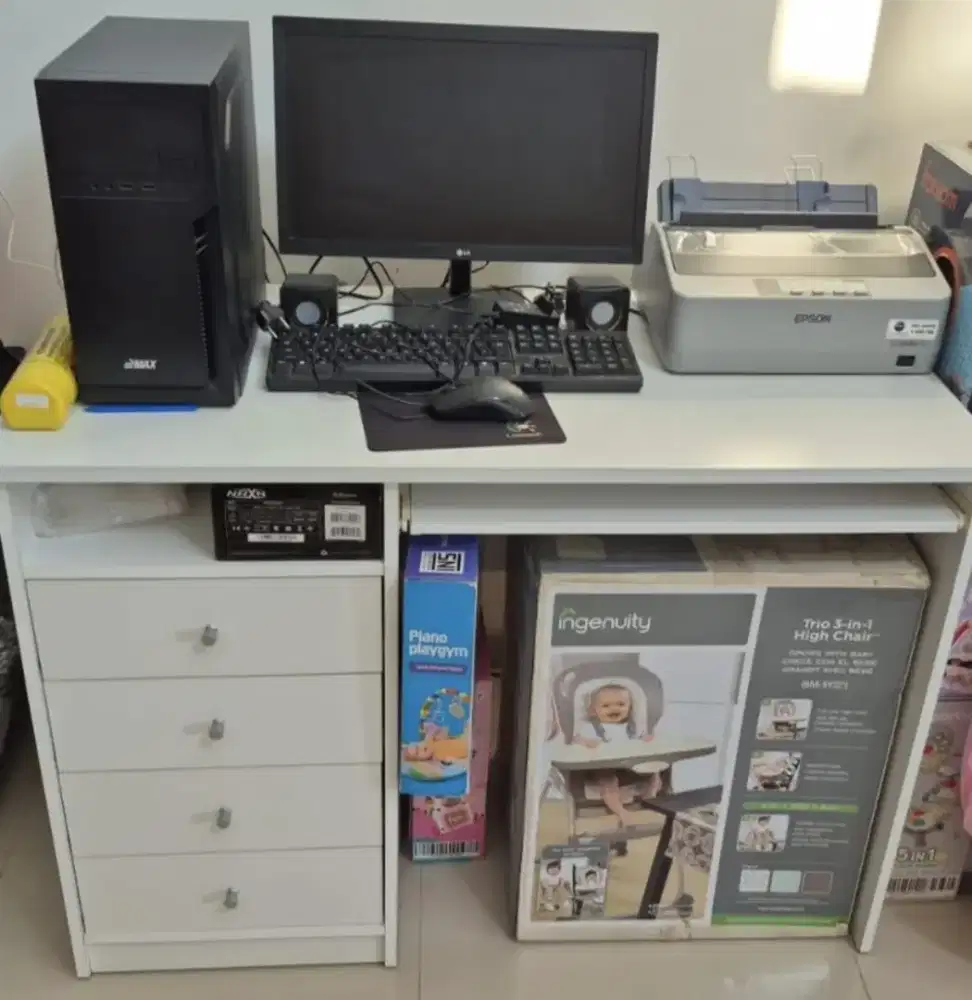 For Sale Paket Komplit PC + Monitor + Printer + Meja + Aplikasi