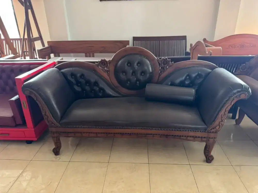 SOFA UKIR KAYU JATI EMPUK MURAH FURNITURE RUMAH PERABOTAN