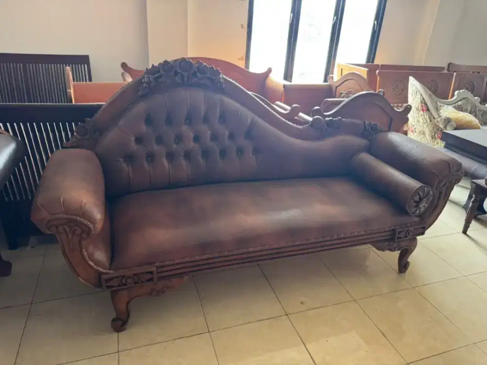SOFA BANGKU KAYU JATI EMPUK MURAH FURNITURE PERABOTAN