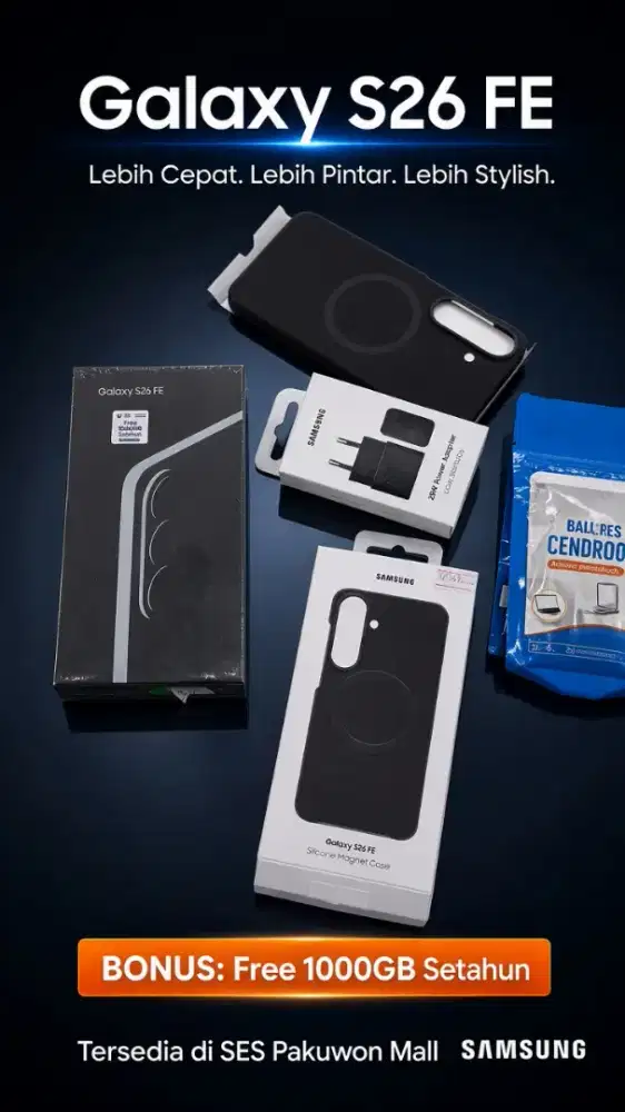 Promo samsung Galaxy S26 Fe (8/256) Cicilan 0 persen langsung acc