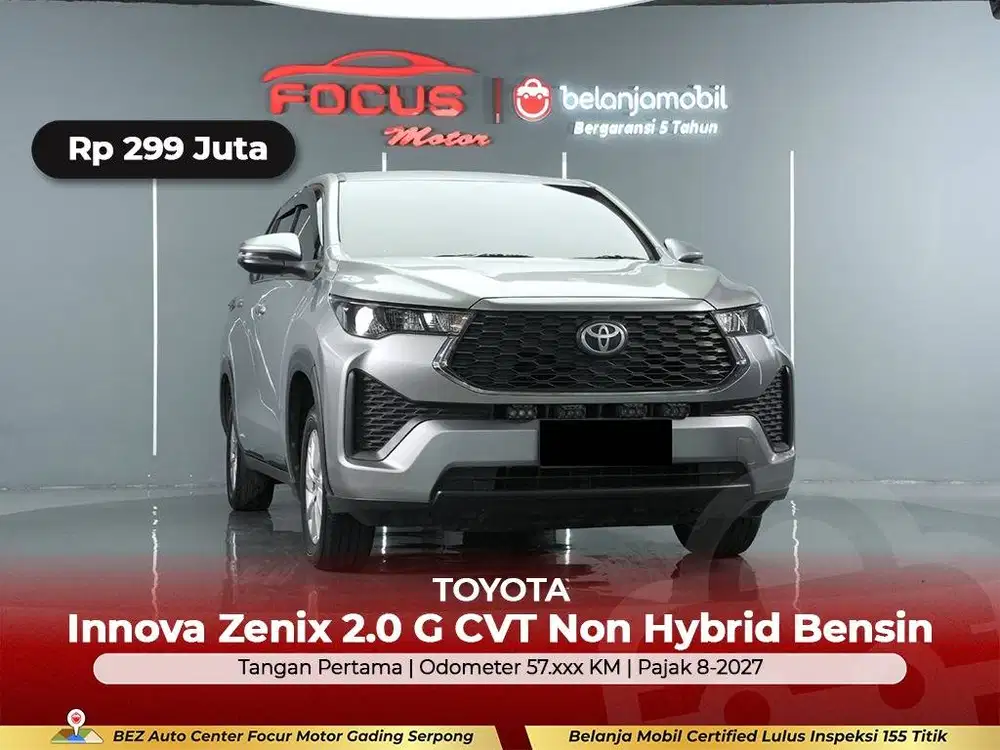 [ GARANSI 5THN ] Toyota Zenix 2.0 G Non Hybrid Bensin 2022/2023/2024