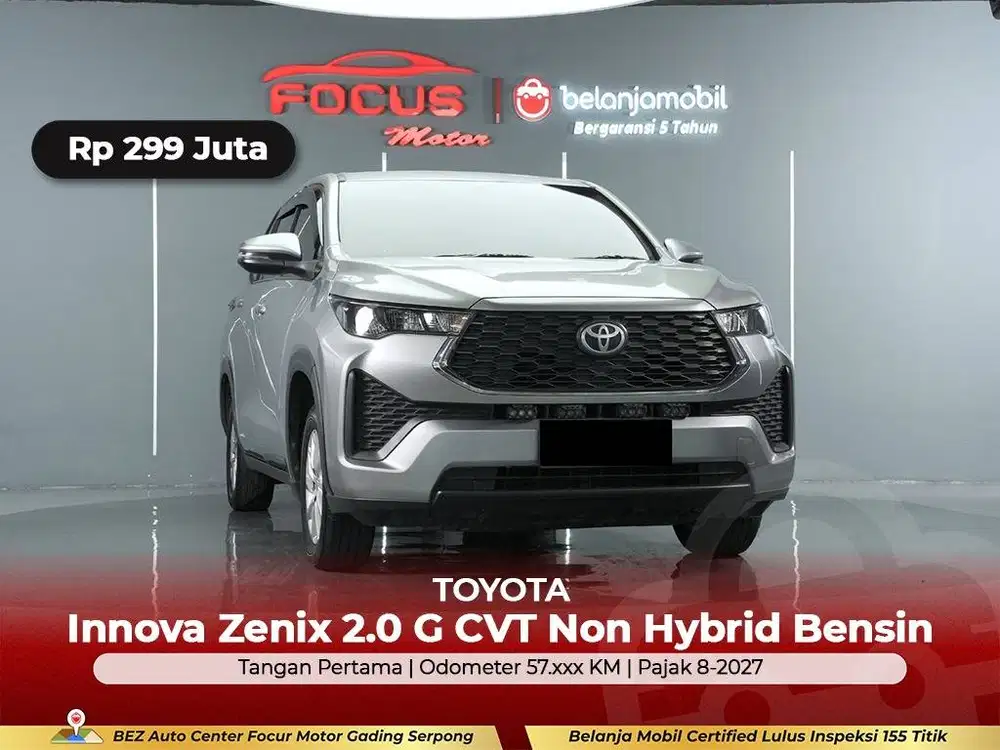 [ GARANSI 5THN ] Toyota Zenix 2.0 G Non Hybrid Bensin 2022/2023/2024