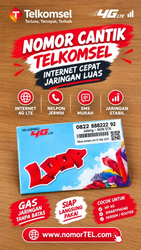 Nomorcantik Telkomsel Simpati 888222 92