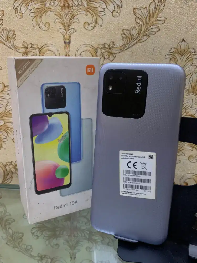 Hp second redmi 10A ram 3/32 lengkap fulset