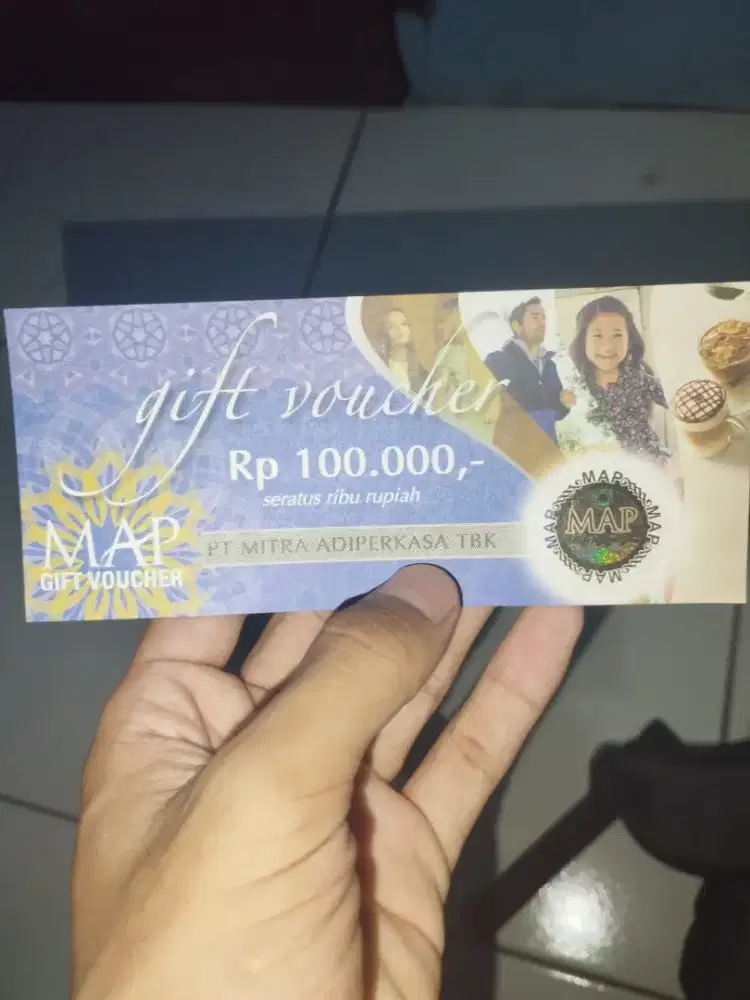 Voucher MAP Rp 100.000 Fisik Original (COD Jakarta / Depok)