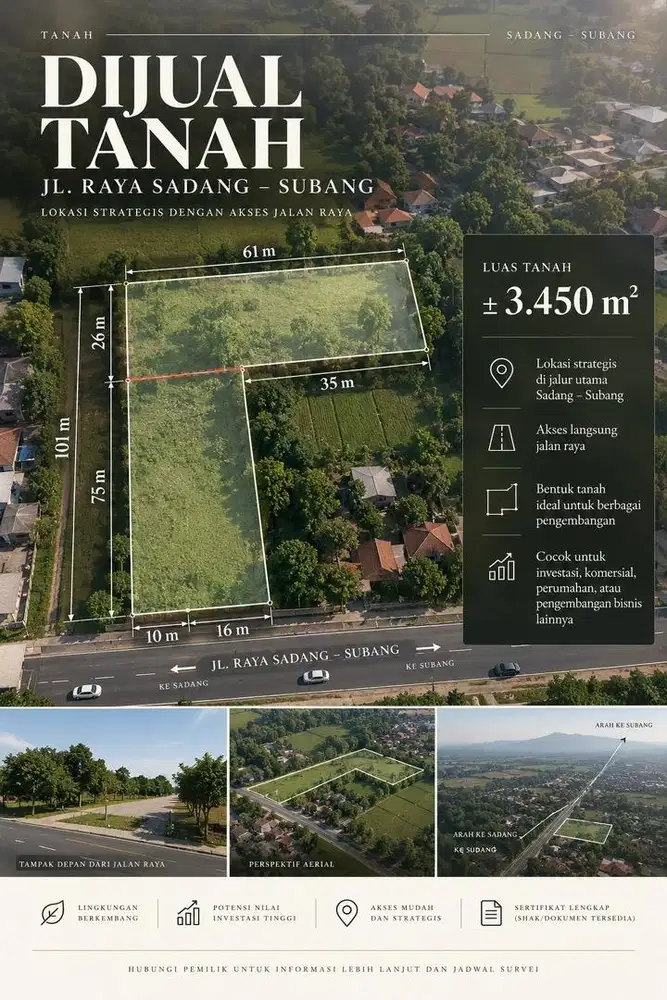 FOR SALE: 3,450 m² Strategic Land | Sadang Toll Gate | Mixed-Use