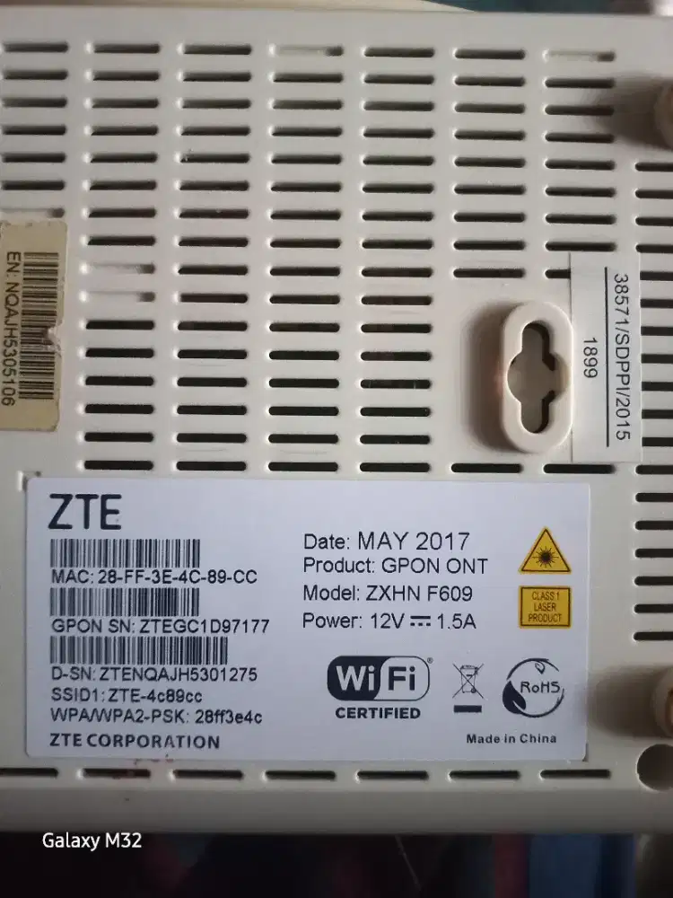 Modem wifi merk ZTE