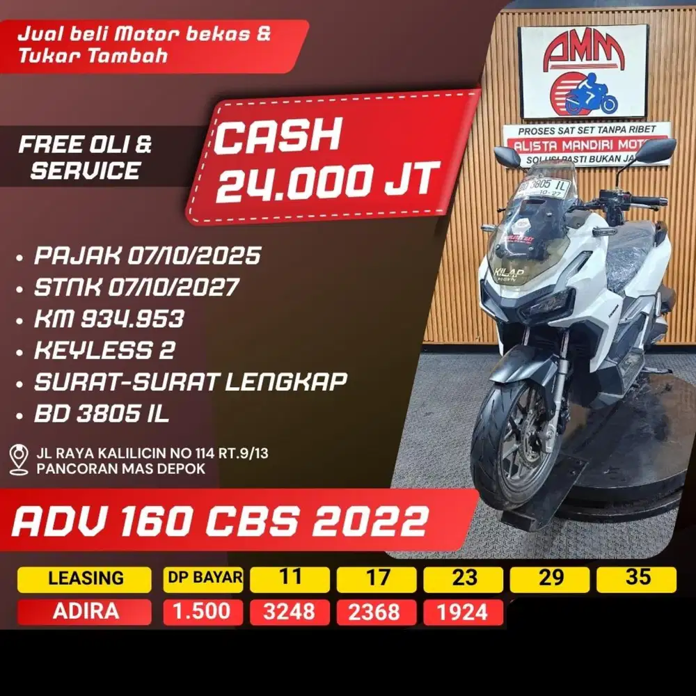 ADV 160 CBS 2022 REMOT 2 CASH / KREDIT ALISTA