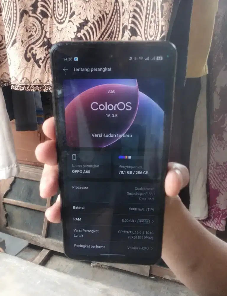 Oppo A60 8+8/256 (BACA DESKRIPSI)