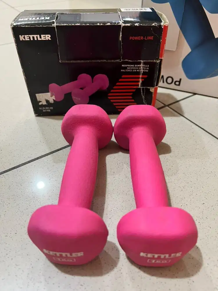 Kettler Neoprene Dumbells 2x1 kg ( Total 2kg per Pair)
