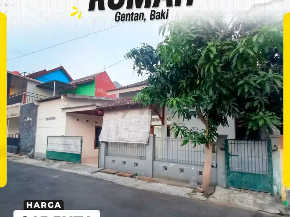 Dijual Rumah Strategis di Gentan, Baki