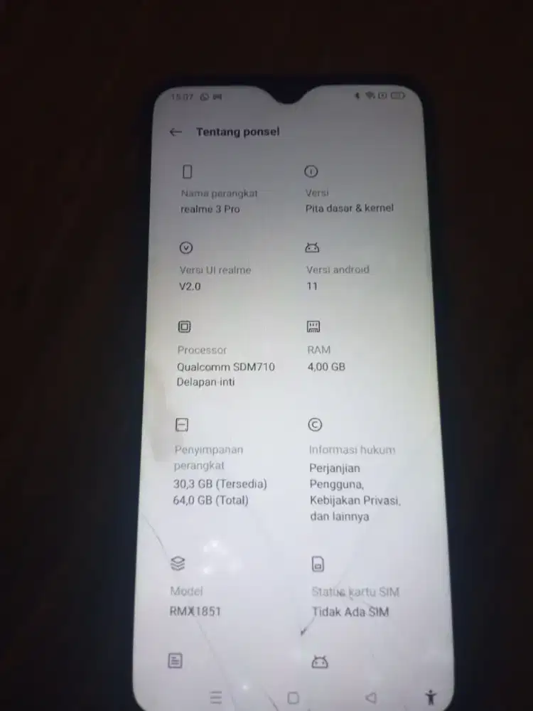 Realme 3 pro 4/64 minus tp bs dipke