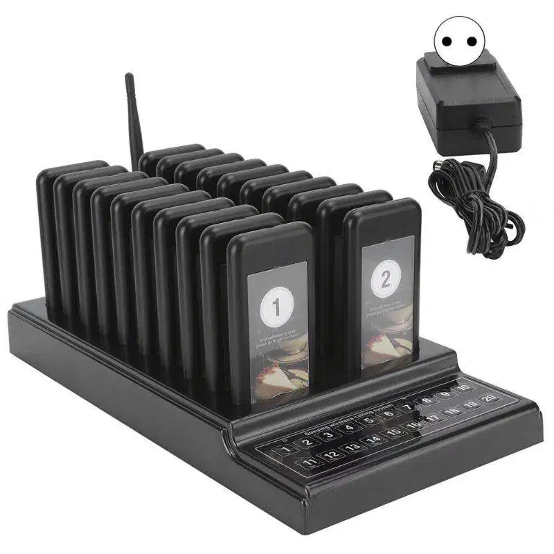 Wireless Calling System Restaurant 16 Pager CTP301 Black