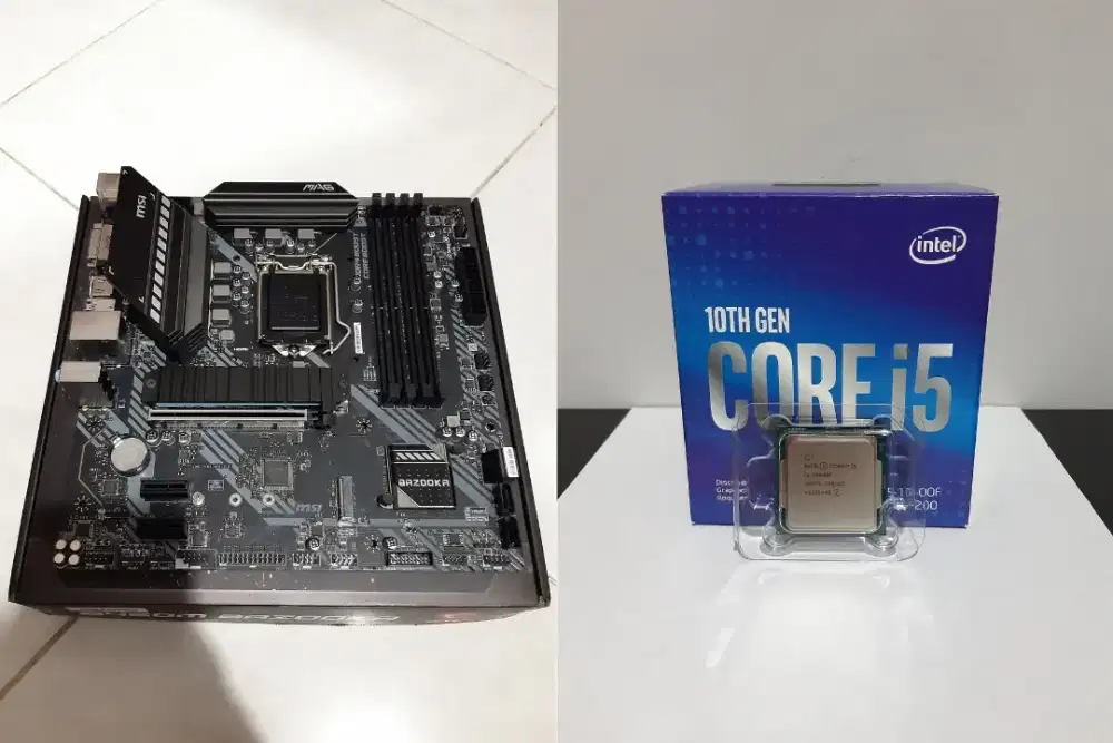 Intel Core i5 10400F & MSI B460M Bazooka [FULLBOX Lengkap - Bundle]
