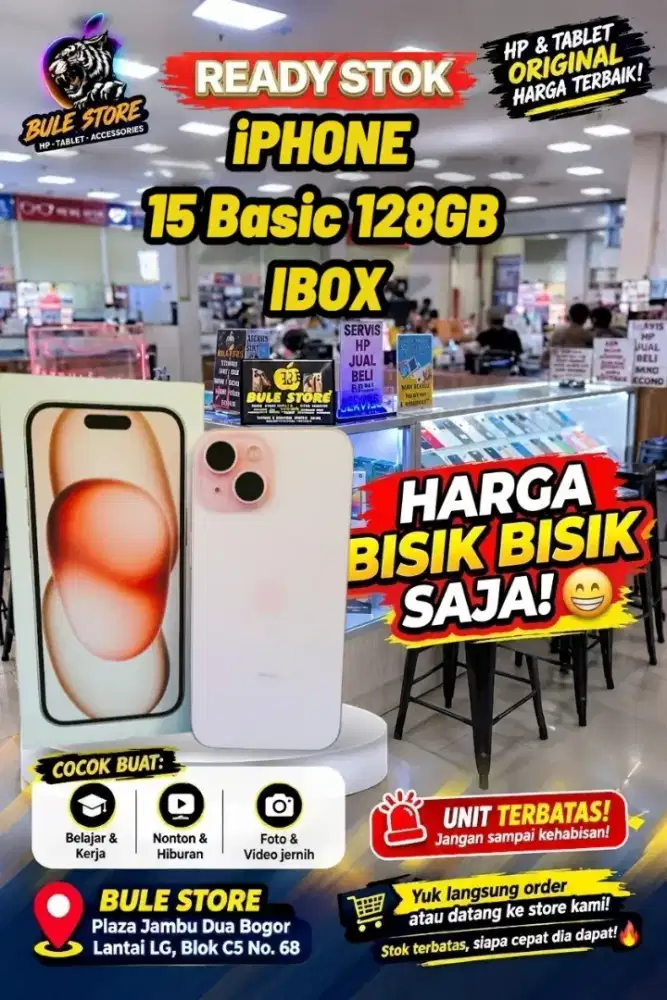 Iphone 15 Basic 128GB ibox like new garansi maret 2027