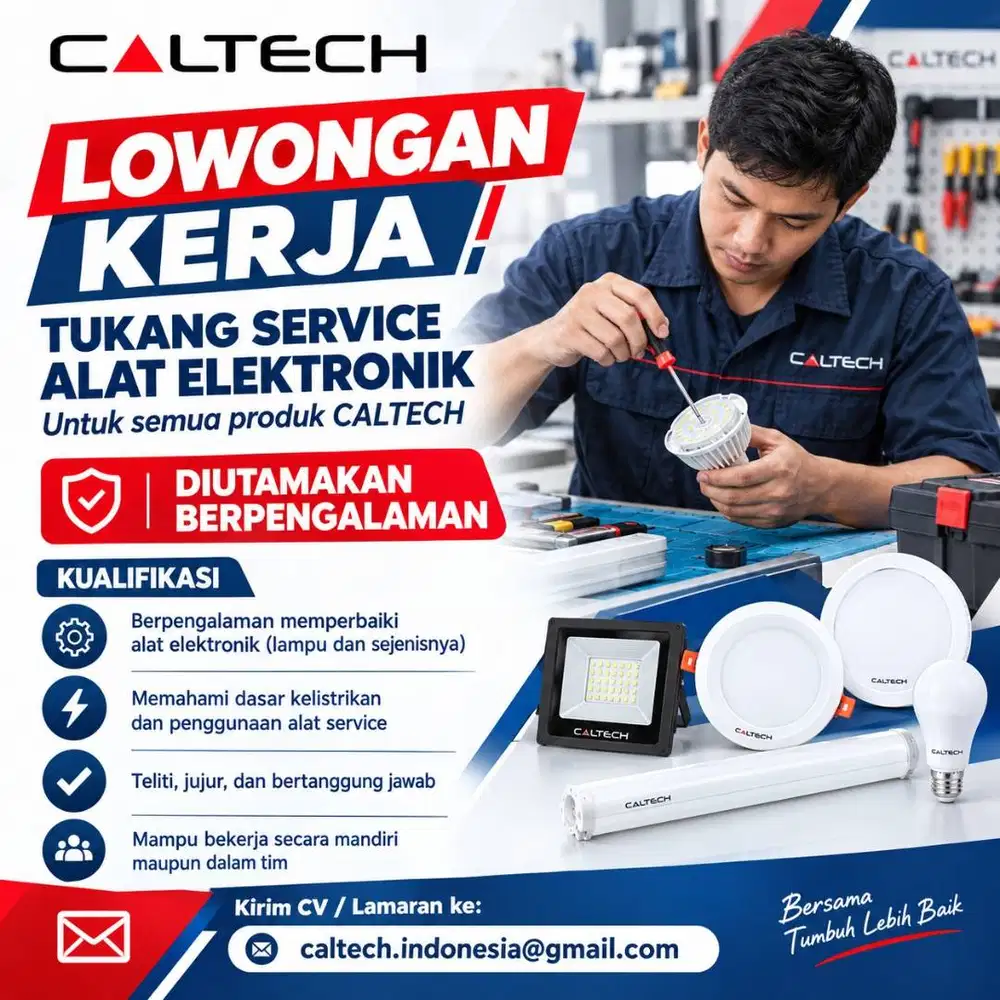 Lowongan kerja tukang service elektronik