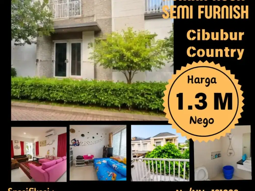 DIJUAL RUMAH 2 LANTAI SIAP HUNI DI CIBUBUR COUNTRY