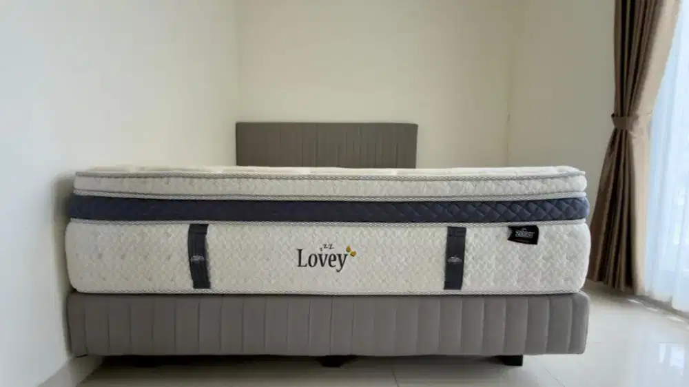Spring Bed Zees King Size 200×180 + Divan & Headboard | Medium Firm