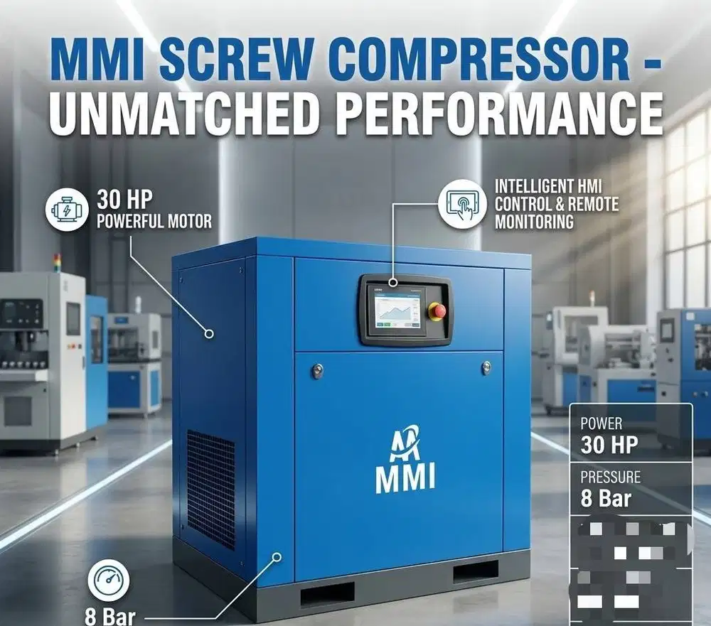 kompressor udara screw inventer 30Hp 8bar