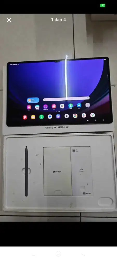 Tablet samsung s9 ultra 5g 12/256 fullset wifi + cellular resmi sein
