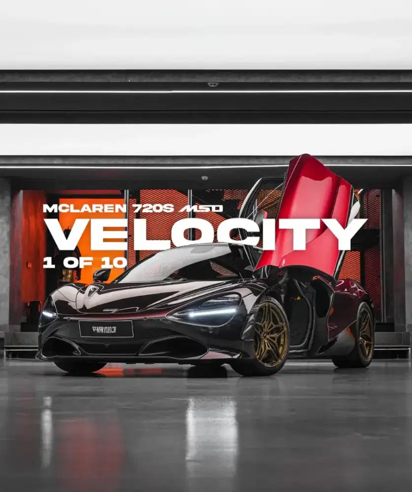MCLAREN 720S Velocity Limited 10 unit Only 2018 Red On Black. ISTIMEWA