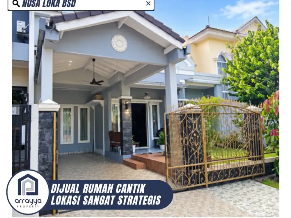 DIJUAL RUMAH CANTIK 1.5 LANTAI SIAP HUNI DI NUSA LOKA BSD (MDB27)