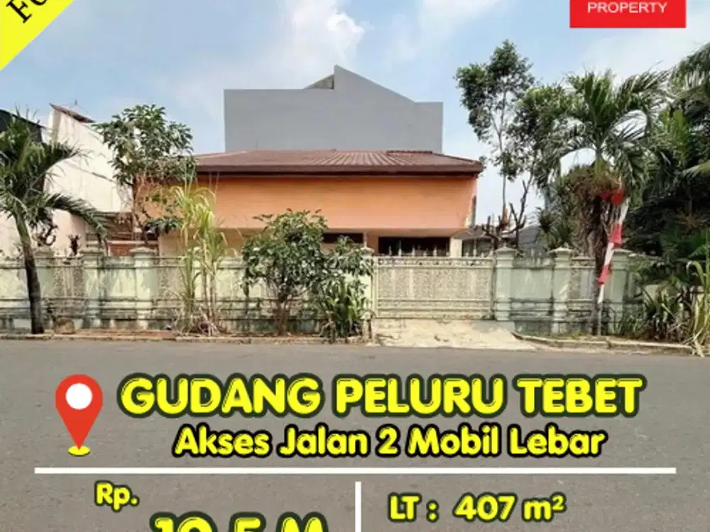 Dijual Cepat Rumah di Komplek Gudang Peluru Tebet Jalan 2 Mobil Lebar