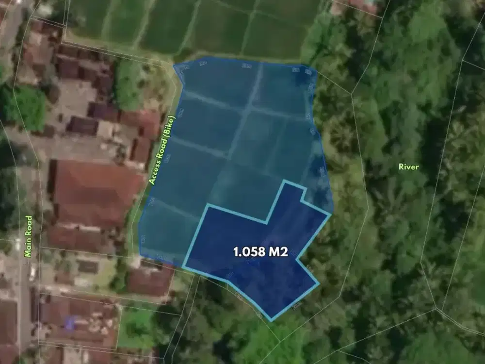 1.058 sqm of leasehold land for 30 Years in Jl. Suweta, Ubud – Jungle Canyon Views