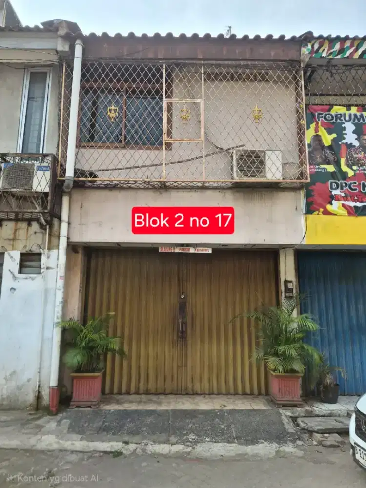 Jual Cepat / Sewa Ruko Rawa tembaga Perumnas 1 Bekasi lokasi stragis