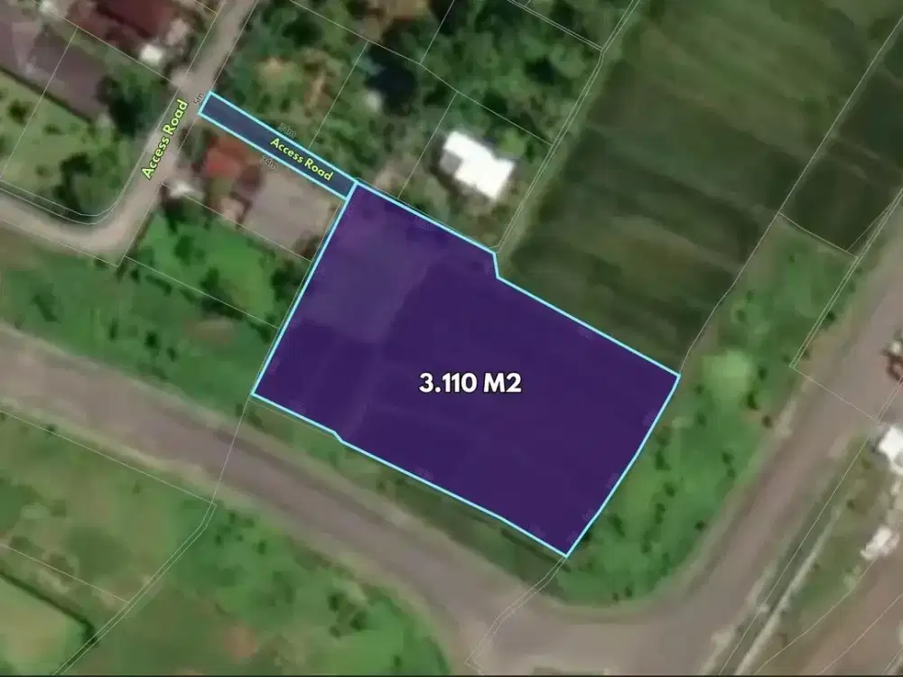 Ocean View Tourism Land 3,110 sqm (31.1 Are) for 30-Year Lease in Pangkung Tibah, Tabanan