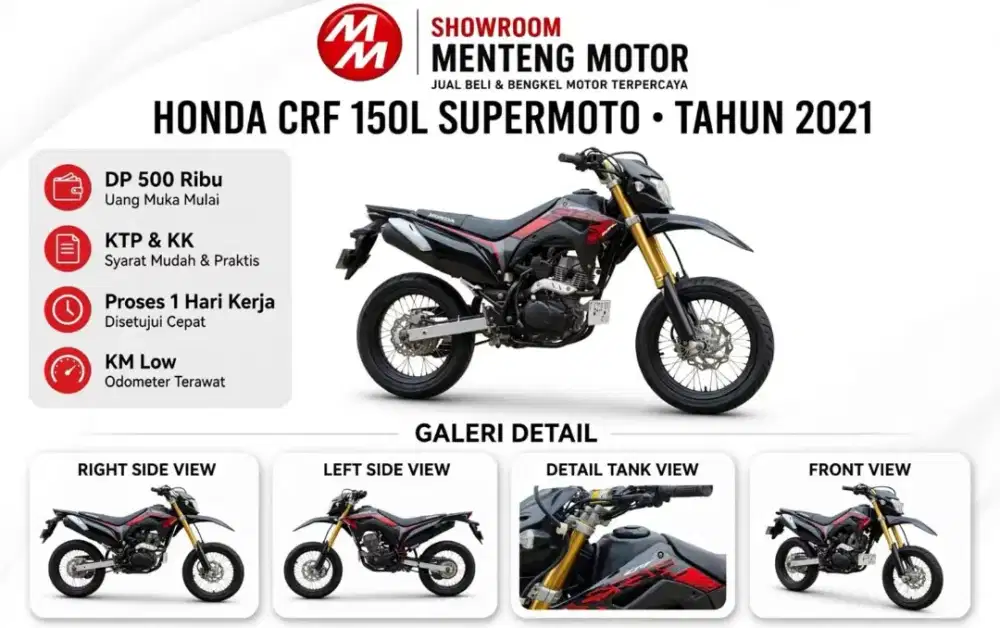 CRF 150L KREDIT DP MULAI 1JUTAAN