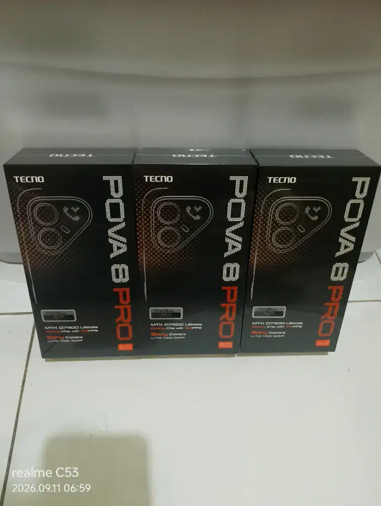 Tecno Pova 8 Pro 5G 8/256 GB Dimensity 7400 Camera 50 MP Garansi Resmi